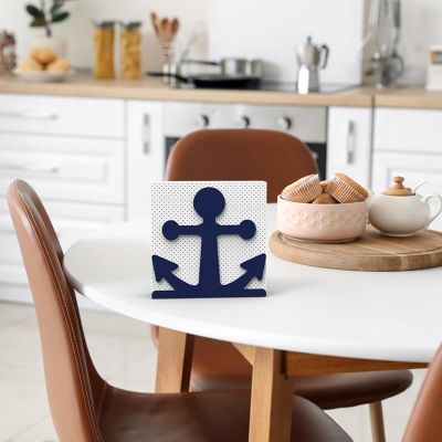 Decorelax Çapa Temalı Metal Peçetelik, Mavi - Görsel 5
