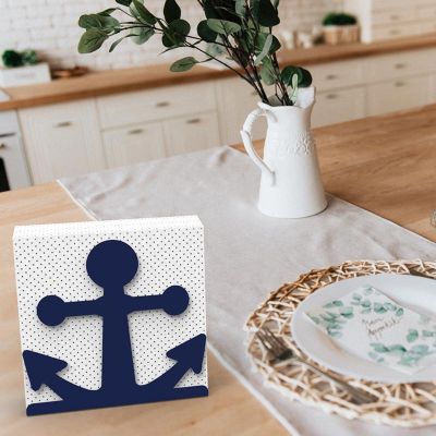 Decorelax Çapa Temalı Metal Peçetelik, Mavi - Görsel 6