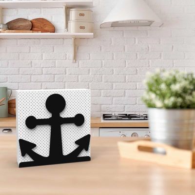 Decorelax Çapa Temalı Metal Peçetelik, Siyah - Görsel 6