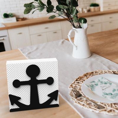 Decorelax Çapa Temalı Metal Peçetelik, Siyah - Görsel 7