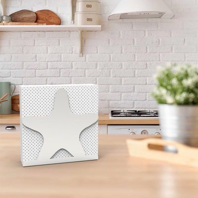 Decorelax Deniz Yıldızı Temalı Metal Peçetelik, Gri - Görsel 6