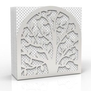 Decorelax Hayat Ağacı Temalı Metal Peçetelik, Gri