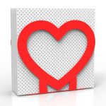 Decorelax Kalp Temalı Metal Peçetelik, Kırmızı