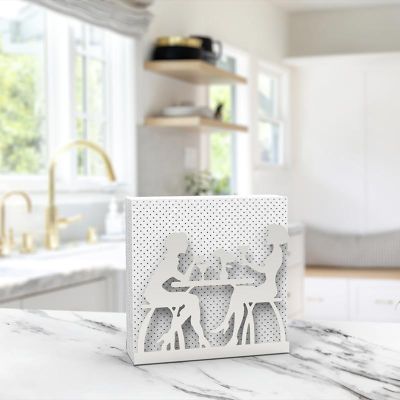 Decorelax Sohbet Temalı Metal Peçetelik, Gri - Görsel 3