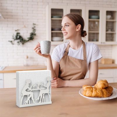 Decorelax Sohbet Temalı Metal Peçetelik, Gri - Görsel 5