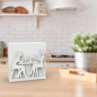 Decorelax Sohbet Temalı Metal Peçetelik, Gri - Görsel 6