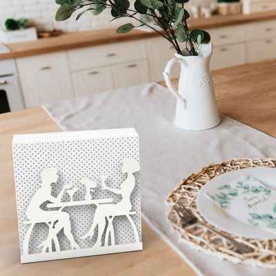 Decorelax Sohbet Temalı Metal Peçetelik, Gri - Görsel 7