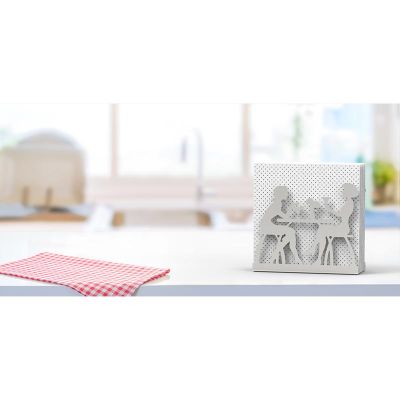 Decorelax Sohbet Temalı Metal Peçetelik, Gri - Görsel 9