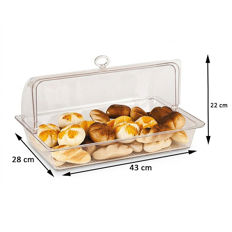 Zicco ZCP-319 Polikarbon Rolltop Kapaklı Derin Muhafaza Kabı, 28x43x22 cm - Görsel 2