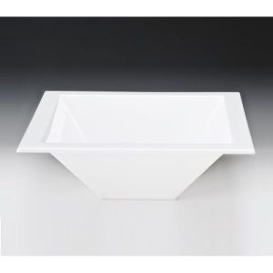 Zicco ZCP-471 Polikarbon Teşhir Kasesi, 44.5x44.5x15.5 cm, Beyaz
