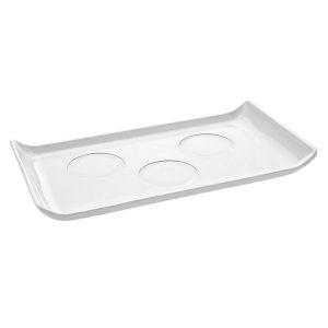 Biradlı BRD-153 Dikdörtgen Melamin Kahve Sunum Tepsisi, 26x14.5 cm