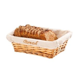 Zicco JN-23131 Dikdörtgen Ekmek Sepeti, 28x20x9 cm, Açık Renk
