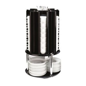 Zicco ZCP-362 Polikarbon Döner Fincan Tabak Kaşık Standı, 30x55 cm