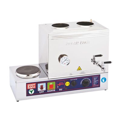 Duran Çelik DÇ 015 35 Model 2 Demlikli Kaynaklı Pleytli Çay Ocağı, 25 L, Elektrikli