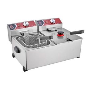 SilverInox 2143 Fritöz, 5+5 L, Elektrikli