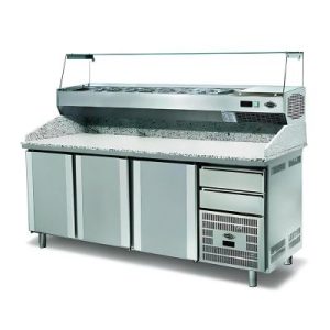 Empero EMP.210.80.02 Hamur Hazırlık Dolabı, Granit Tablalı, 3 Kapılı, 500 L