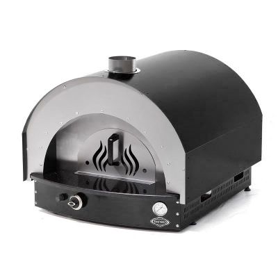 Empero PLF.PLS.D5.W.B Ev Tipi Taş Tabanlı 25 cm x 4 Pizza Kapasiteli Pizza ve Pide Fırını, Odunlu, Siyah - Görsel 3