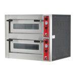 Empero EMP.4.4G 25 cm x 4+4 Pizza Kapasiteli Çift Katlı Pizza Fırını, Doğalgazlı