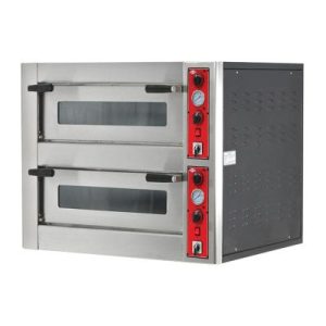 Empero EMP.4.4G 25 cm x 4+4 Pizza Kapasiteli Çift Katlı Pizza Fırını, Doğalgazlı