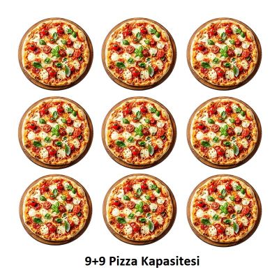 Empero EMP.9.9 30 cm x 9+9 Pizza Kapasiteli Çift Katlı Pizza Fırını, Elektrikli - Görsel 2