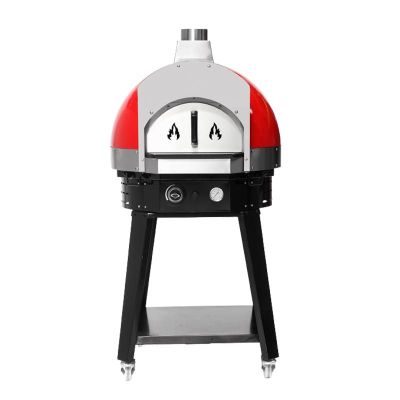 Empero SPO.H-60 Ev Tipi Taş Tabanlı Pizza Fırını, Odunlu, Kırmızı - Görsel 3