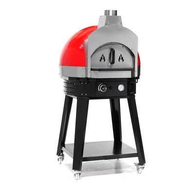 Empero SPO.H-70 Ev Tipi Taş Tabanlı Pizza Fırını, Odunlu, Kırmızı - Görsel 3