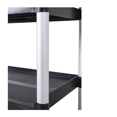 Epinox SAS-1 Plastik Servis Arabası, 103x50x96 cm, Siyah - Görsel 4