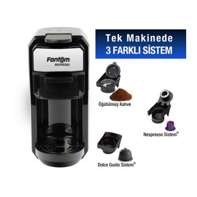 Fantom KS 1450 Mixpresso Kapsül Kahve Makinesi, Nespresso Kapsül Uyumlu, Siyah - Görsel 6