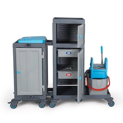 Fantom Procart 322SP Dolaplı Pres Kovalı Temizlik Arabası, Çekmeceli - Görsel 2
