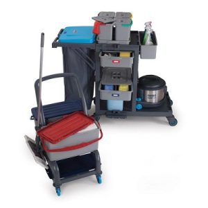 Fantom Procart 73142 2 Aksesuar Takımlı Çekmeceli Temizlik Arabası, Çöp Bölmeli