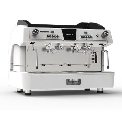 Fiamma Compass 2 Multiboiler Tall Cup Espresso Kahve Makinesi, 2 Gruplu, Beyaz