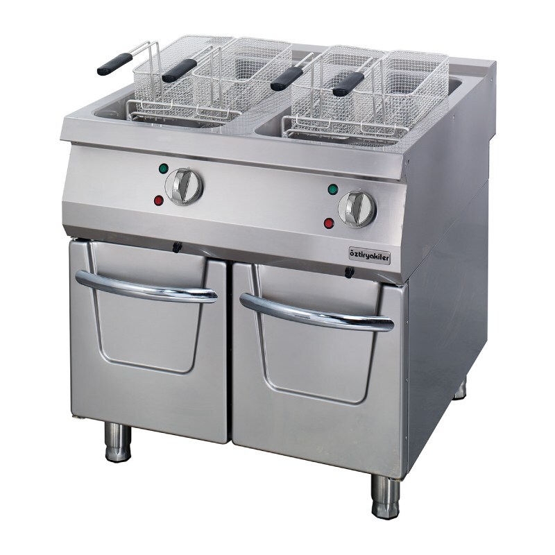 Öztiryakiler OFEI 8090 Dolaplı Fritöz, 22+22 L, 80x90x85 cm, Elektrikli - Görsel 2
