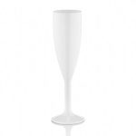 GastroCups GC-30 Polikarbonat Flüt Şampanya Bardağı, 180 ml, Beyaz
