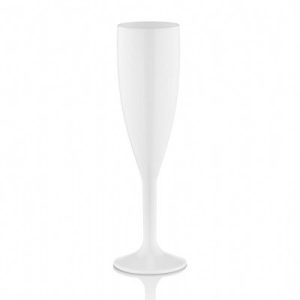GastroCups GC-30 Polikarbonat Flüt Şampanya Bardağı, 180 ml, Beyaz