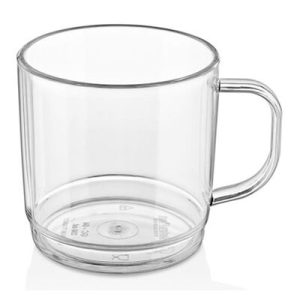 GastroCups GC-04 Polikarbonat Kulplu Bardak, 250 ml, Şeffaf