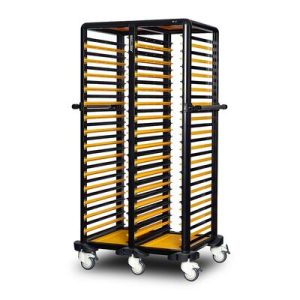 Gastrolley 150 İkili Gastronorm Küvet Taşıma Arabası, Etrafı Açık, 93x71x174 cm