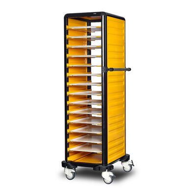 Gastrolley 150 Tekli Servis Tepsi Arabası, 2 Yanı Kapalı, 57x71x174 cm - Görsel 2