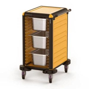 Gastrolley 75 Tekli Gastronorm Küvet Taşıma Arabası, 2 Yanı Kapalı, 53x71x99 cm