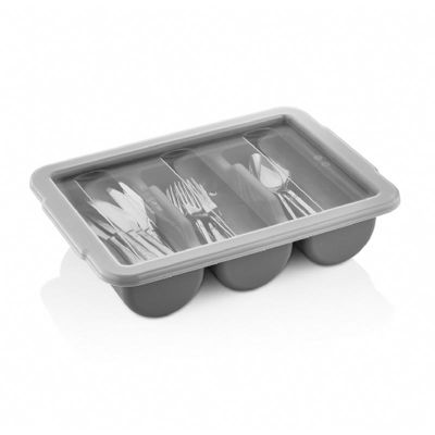 GastroPlast GKL-03 3 Bölmeli Kaşıklık Kapağı, Şeffaf - Görsel 2