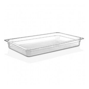 GastroPlast GN 1/1-65 mm Polikarbon Gastronorm Küvet, Şeffaf