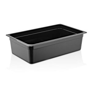 GastroPlast GN1/1-150 mm Polipropilen Gastronorm Küvet, Siyah