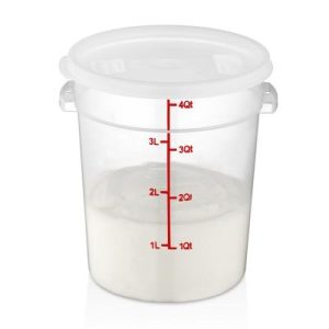 GastroPlast GRPP-4 Polipropilen Yuvarlak Saklama Kabı, 4.2 L