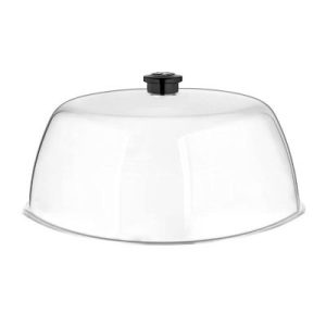 GastroPlast Polikarbonat Fanus, 30 cm, Siyah Kulplu