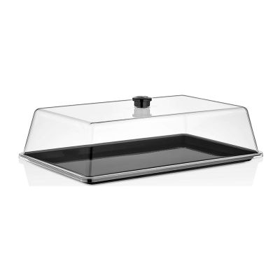 GastroPlast Polikarbonat Fanus, 415x265 mm, Siyah Kulplu - Görsel 2
