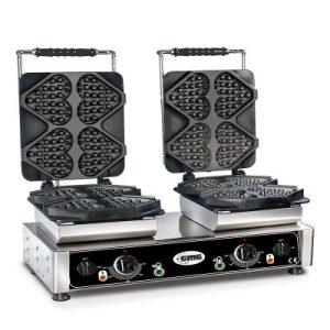 GMG WE 24 Ti Amo Kalp Model Waffle Makinesi, Değişebilir Plaka