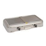Öztiryakiler Yarı Oluklu Compact Grill Plate, 75x40 cm, Elektrikli
