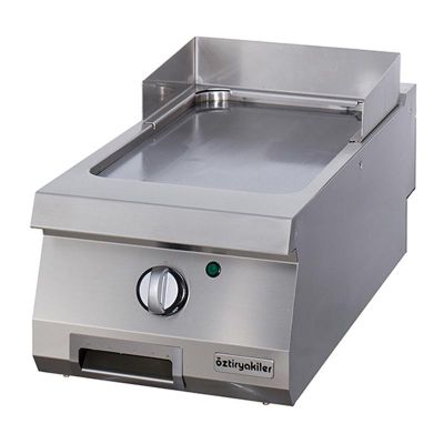 Öztiryakiler Set Üstü Düz Grill Plate, 40x90 cm, Krom, Elektrikli