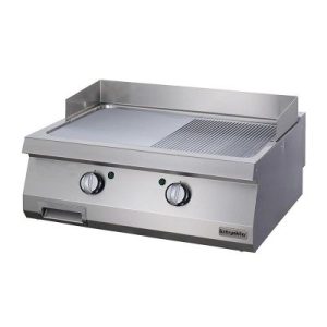 Öztiryakiler OGE 8070 1/2 N Yarı Oluklu Grill Plate,  80x70 cm, Elektrikli