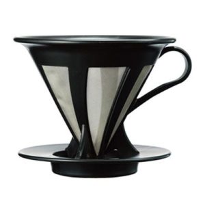 Hario CFOD-02B 02 Kendinden Filtreli Dripper, Siyah