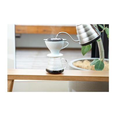 Hario PDC-02-W E60 Seramik Süzgeçli Dripper, Beyaz - Görsel 2